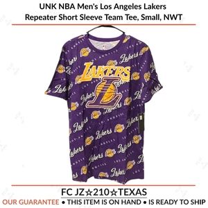 UNK NBA Men's Los Angeles Lakers Repeater Short Sleeve Team Tee, Small, NWT